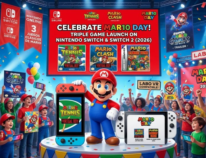 ¡El Mar10 Day 2026 ya está aquí! Clásicos de culto llegan a Switch y Switch 2